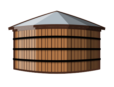 Vector graphic of water tank